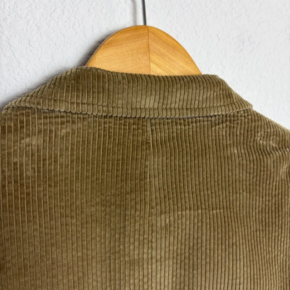 Brooks Brothers Men Vintage Tan Corduroy Blazer Sport Coat Woven Buttons 39R USA